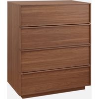 Cassettiera effetto legno 4 cassetti