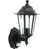 Applique extérieure avec détecteur 60W E27 – Fonte d'aluminium noire – Indice de protection IP43 – Angle de détection 120° – Distance 8m