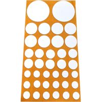 76x Cache vis adhésif autocollant diamètre 10mm 14mm 20mm 40mm protection bouchon trou obturateur meuble table chaise maison, Blanc