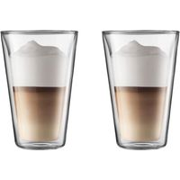 Set 2 Gläser - BODUM - Kaffeekanne - Doppelte Wand - 0,4 l - Transparent