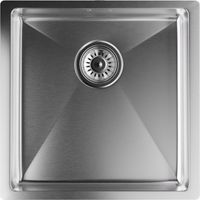Klarstein TitanSteel - Lavello da cucina da 45 x 45 cm (Lung.xLarg.) in acciaio inox con superficie antigraffio e resistente al calore