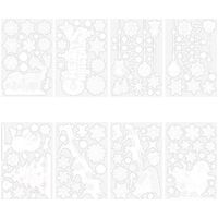 Autocollants de Noël colorés pour fenêtres, autocollants muraux flocons de neige blancs, décorations de fenêtre, autocollants statiques sans couture pour fenêtres (type C)