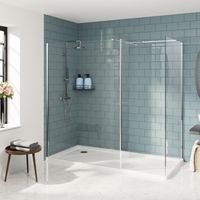 Aquariss 1200+1200 Wetroom Screen+215 Return Panel Chrome