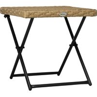 Table extérieur ratan PE pliable 40x40x40 cm Naturel
