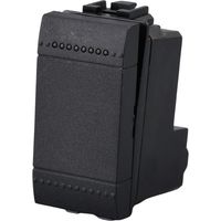 Serie Civile A2ZWORLD MBL Nero Compatibile Con Bticino Living International (Interruttore Unipolare 1P 16A)