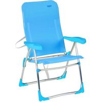 SILLA PLAYA ASIENTO ALTO AZUL RECLINABLE 7 POSICIONES