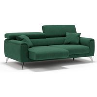 Caravaggio Canapé avec assises coulissantes en tissu doux imperméable T02 169 cm Vert
