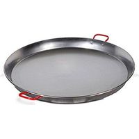 Paellera classique en acier inoxydable 65 cm – Pour 22 personnes – Répartition uniforme de la chaleur – Facile à nettoyer – La Ideal