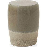 tabouret céramique vert gris brillant déco salon ou jardin - vert gris céramique brillant