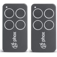 Lot de 2 télécommandes 4 boutons pour portails et garages – Fréquence 433,92 MHz – Codage Rolling Code – Portée jusqu'à 100 m – V2 Electronica