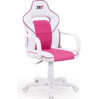 Fauteuil Pivotant Xtr Junior Blanc / Simili Cuir Fraise.