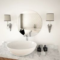 Wandspiegel Spiegel Badzimmer Spiegel 50 cm Rund Glas BNTED941714 Bonnevie