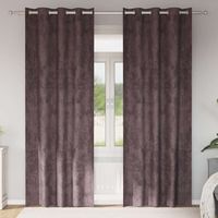 vidaXL Rideaux en velours 2 pc Marron 245 x 140 cm Velours