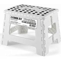 Tabouret Pliant Noir 22cm, Marchepied Pied Pliable BM TOOLS BMT-MP22-BLANC - 150kg Capacité, Léger et Compact pour Adulte/Enfant