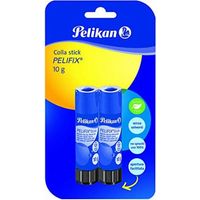 Pelikan Pelifix, Colla Stick 10g, Colla Trasparente, Senza Solventi, Lavabile, Sicura per i Bambini, per la Scuola, Lavoretti, Carta Cartoncino e Fotografie, Confezione da 2 Pezzi