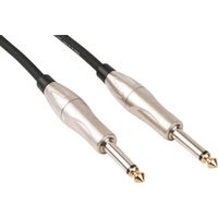 HQ-Power Cable de parche, gato 2 x 6.35 mm, hombre, mono, 2 m, perfecto para la transmisión de audio.