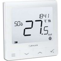 Salus SQT610RF QUANTUM ultraflacher Raumthermostat, wiederaufl. Akku, großes Display Funk 113611