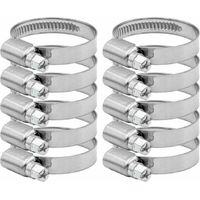 UlisemCollier de serrage inox diamètre 27-51mm 10 pièces