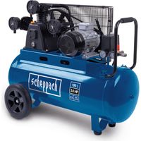 Scheppach Compresseur à air HC550TC – 230 V – 2200 W / 3 PS – Tri-cylindres – Cuve 100 L – 10 bar – Entraînement par courroie – Puissance d'aspiration 550 L/min – Transport facile