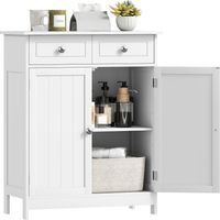 Armario Auxiliar de Baño con Cajones de Estilo Clásico Mueble Auxiliar de Pasillo Dormitorio 60x30x75 cm Blanco