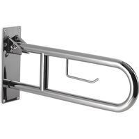 Appoggio Ribaltabile Con Portarotolo In Acciaio Inox Lucido Scilla