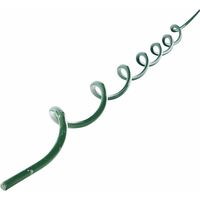 Werka Pro – Lot de 5 tuteurs spirales en acier avec revêtement époxy vert 1,8m – Résistance accrue – Pour terrains accidentés et plantations