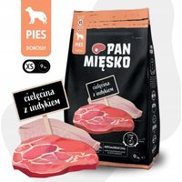 Pan Mięsko Hundefutter Kalbfleisch mit Putenfleisch Crispy XS 9 kg