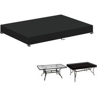 Funda para mesa de jardín de 160 x 90 x 15 cm, tela Oxford 420D, impermeable, resistente a los rayos UV.