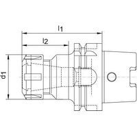 Mandrin à pinces DIN69893A-ER HSK-A63 40x85mm HAIMER