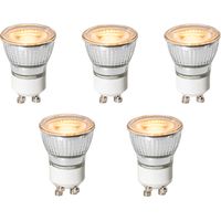 Set of 5 GU10 3-Step Dimmable LED Bulbs 35mm 4W 200 lm 2200K