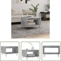 Table basse gris béton - Table basse gris béton 60x50x40 cm bois d'ingénierie