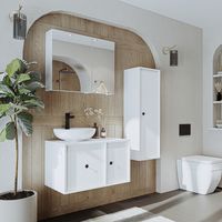 Roomart GUSTO-I-75 Bad-Set 4-tlg 75 cm breit, Weiß