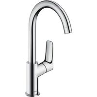 hansgrohe Logis Grifo monomando de lavabo 210 con caño giratorio y vaciador de varilla Cromo, 71130000