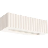 Lámpara de pared de cerámica blanca Rigata