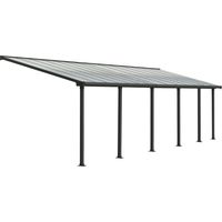 Palram – Abri de terrasse en aluminium Olympia – Résistance au vent 120 km/h – Charge neige 170 kg/m² – Dimensions 295x860x305 cm – Couleur anthracite