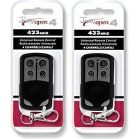 Lot de 2 télécommandes universelles Jolly Open 2 – 433.92 MHz – Programmation facile – Compatible 400 modèles – Couvre-touches coulissant – Hdme