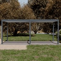 Pergola bioclimatica motorizzata Ombréa ELMO autoportante 3x6M - Antracite/bianco