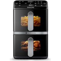 Friteuse sans huile PHILIPS - Airfryer Série 4000 Vertical Duo NA461/00 - Capacité 10 L - Double cuve - 2750W
