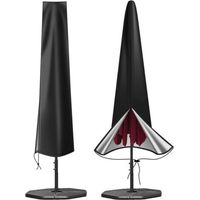 Parasol Cover Protector - Waterproof Covers for Heavy Duty Garden Parasols - Straight UV Protection Parasol Cover with Zipper, Patio Protector for 200 to 300 cm Parasols