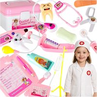 Kids Doctor Playset With Case, Costume, 35 Pieces