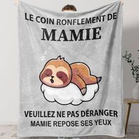 Plaid Couverture Polaire Idee Cadeau Anniversaire Mamie,Cadeaux Noël Mamie, Cadeau Fete des Grand Mere pour canapé,lit(150 130CM)