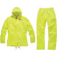 Tuta impermeabile alta visibilità Scruffs di colore giallo o nero anti pioggia con cappuccio regolabile-L / Giallo