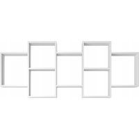 Modernes Hänge- oder Standregal für Wohnzimmer, Schlafzimmer und Esszimmer, weiß