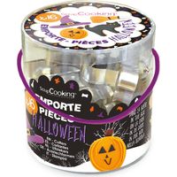 ScrapCooking 2026 Secchio da 16 stampini in Acciaio Halloween, Stagno, Bianco