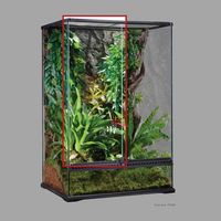 Porte de verre gauche pour terrarium moyen 18x29 cm – Matériaux de qualité supérieure – Conserve reptiles et amphibiens en conditions optimales – Exo Terra