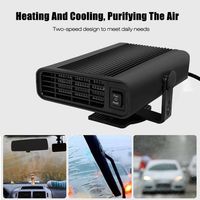 12 V 150 W Auto-Heizlüfter, mobiler Auto-Heizlüfter, Zigarettenanzünder, 360 ° drehbarer Kühllüfter, 2-in-1-Kühllüfter, weiß