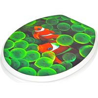 WC-Sitz 3D-Motiv Karibik Steg Fisch 37x44cm Toilettendeckel Klobrille Klodeckel - Fische
