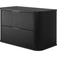 Mobile da bagno, Nero, maniglia dorata, 80,4 x 51,7 x 41,5 cm
