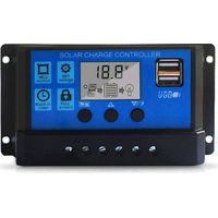 Régulateur solaire et éolien Contrôleur de charge solaire panneau solaire amélioré port USB panneau solaire batterie régulateur