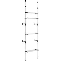 Système de garde-robe télescopique avec étagères Aluminium